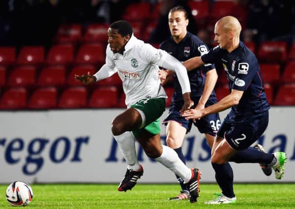 Hibs star Dominique Malonga is one of a number of the squad who could comfortably play in Scotland's top flight