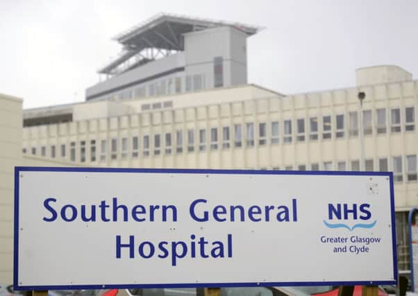 The incident happened at Southern General Hospital. Picture: John Devlin