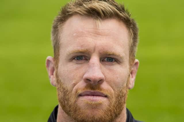 Tyrone Holmes: Red card in Wales. Picture: SNS