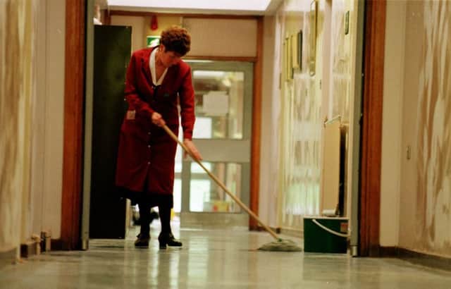 A survey of cleaners in the public sector uncovers a picture of part-time workers (mostly women) on low wages and working long hours. Picture: TSPL