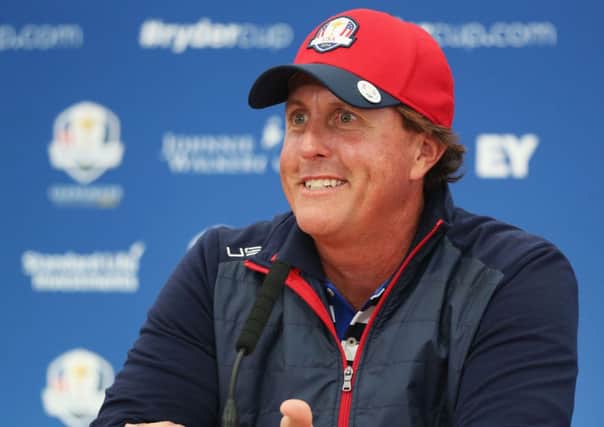 Phil Mickelson is adamant there is a good spirit within the USA camp at Gleneagles. Picture: Getty