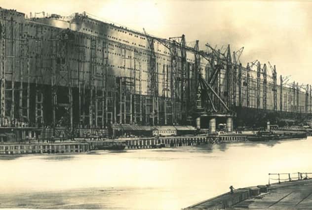 Sketches of RMS Queen Mary under construction. Picture: University of Glasgow Archive Services