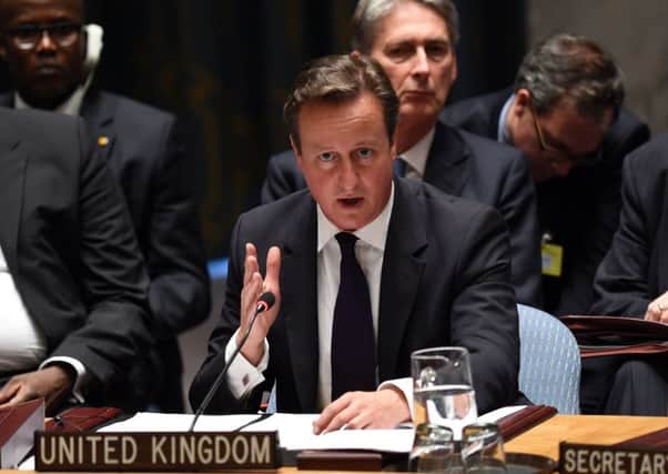 The Prime Minister speaking at the UN Security Council on Wednesday. Picture: Getty