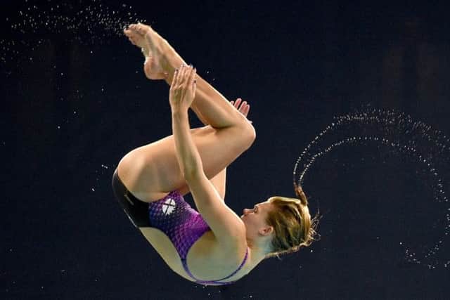 Scotlands Grace Reid competes in the Commonwealth Games in the Royal Commonwealth Pool, operated by Edinburgh Leisure. Photograph: Jane Barlow