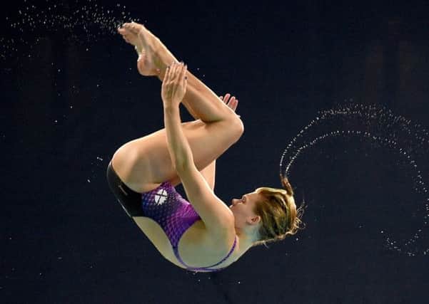 Scotlands Grace Reid competes in the Commonwealth Games in the Royal Commonwealth Pool, operated by Edinburgh Leisure. Photograph: Jane Barlow