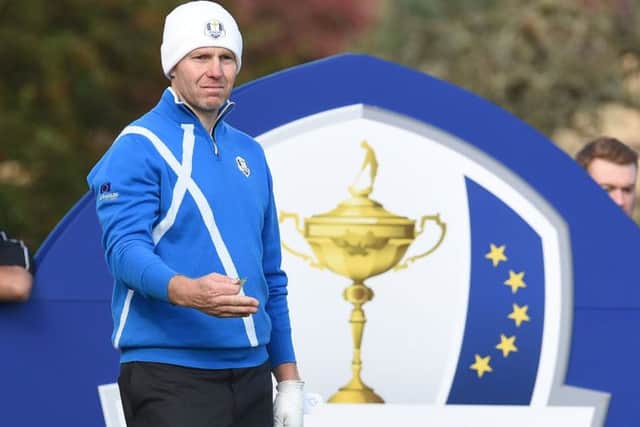 Stephen Gallacher: Cheers on first tee were his only highlight. Picture: Ian Rutherford