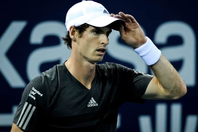 Andy Murray reacts after storming to victory over Juan Monaco. Picture: Getty