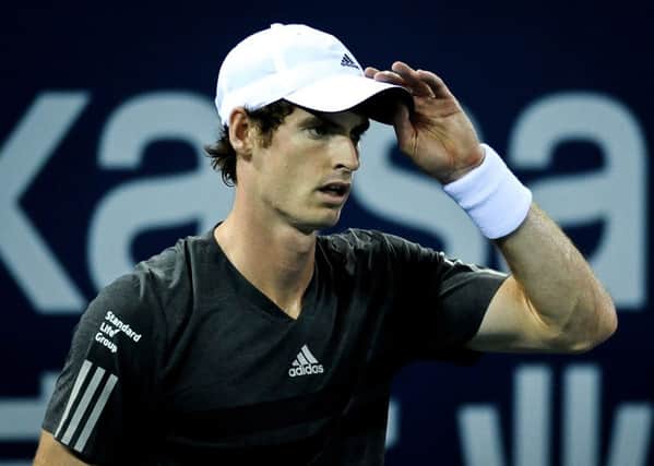 Andy Murray reacts after storming to victory over Juan Monaco. Picture: Getty