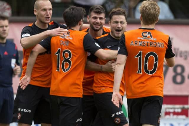 Paul Paton celebrates after netting against St Johnstone. Picture: SNS
