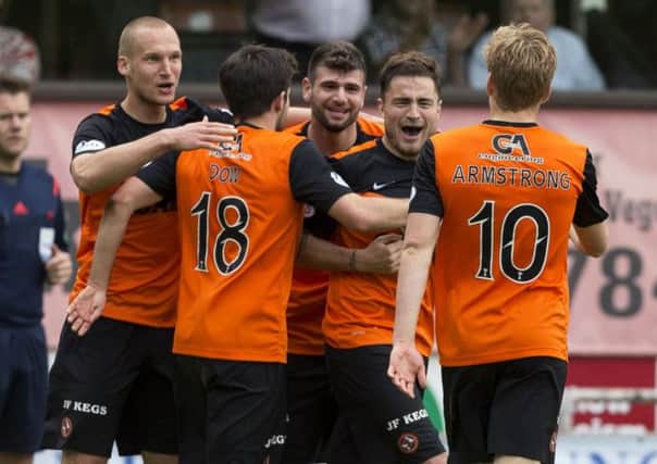 Paul Paton celebrates after netting against St Johnstone. Picture: SNS