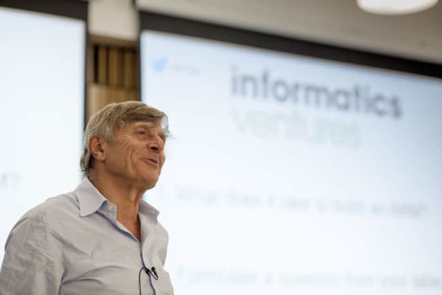 Sir Robin Saxby told his audience that not all technology start-ups are created south of the Border