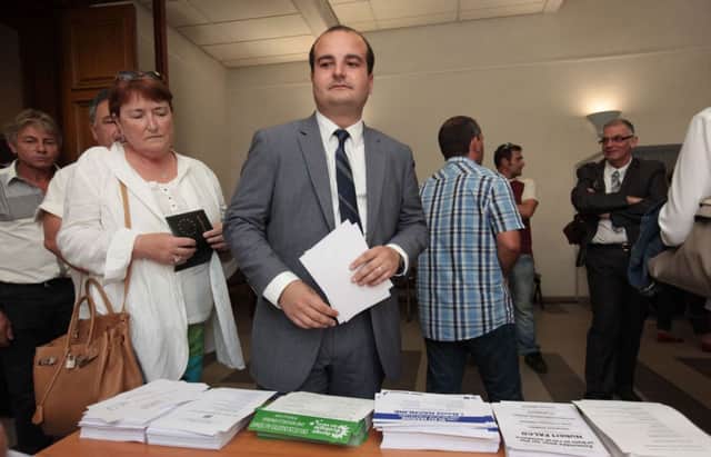 National Front mayor David Rachline casts his vote in Toulon. Picture: Getty