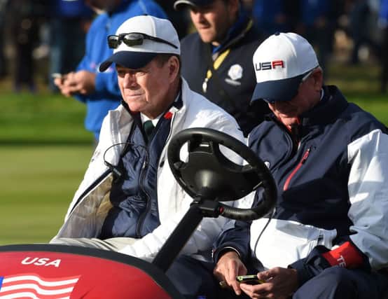 Tom Watson cuts a dejected figure after losing the Ryder Cup. Picture: Ian Rutherford