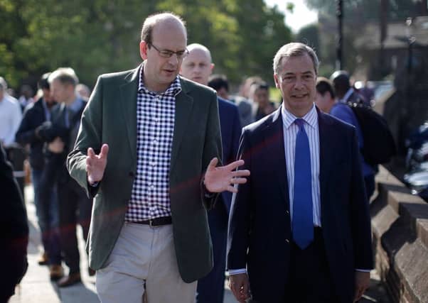 Mark Reckless walks with UKIP Leader Nigel Farage. Picture: Getty