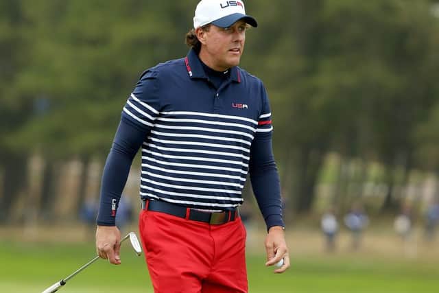 Phil Mickelson pictured on the course - but he was criticised for comments he made after the competition. Picture: Getty