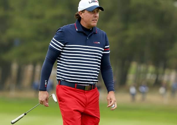 Phil Mickelson pictured on the course - but he was criticised for comments he made after the competition. Picture: Getty