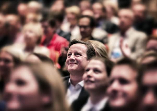 David Cameron at the Conservative party conference. The atmosphere in Birmingham has been remarkably upbeat. Picture: Getty