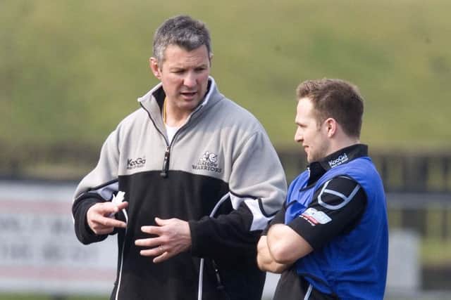 Glasgow coach Sean Lineen and Graeme Beveridge. Picture: SNS