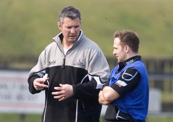 Glasgow coach  Sean Lineen and Graeme Beveridge. Picture: SNS