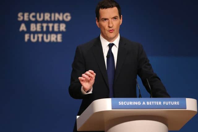 George Osborne addresses the Conservative party conference. Picture: Getty
