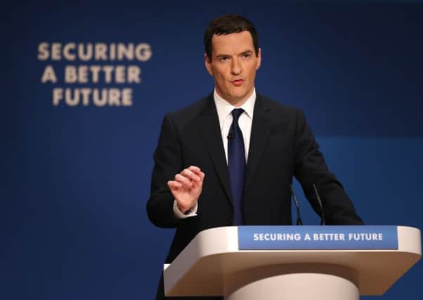 George Osborne addresses the Conservative party conference. Picture: Getty