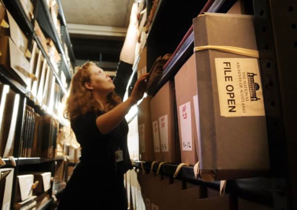 Archivist Jennifer Birnie at the National Archives of Scotland. Picture: Phil Wilkinson