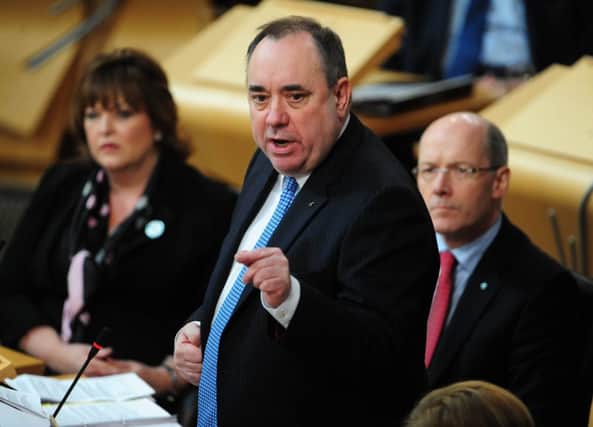 Alex Salmond makes a point during FMQs. Picture Ian Rutherford
