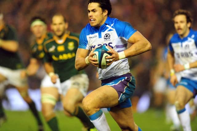 Sean Maitland in action for Scotland. Picture: Ian Rutherford