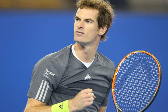 Andy Murray celebrates a point in his match against Jerzy Janowicz of Poland during day four of of the China Open. Picture: Getty