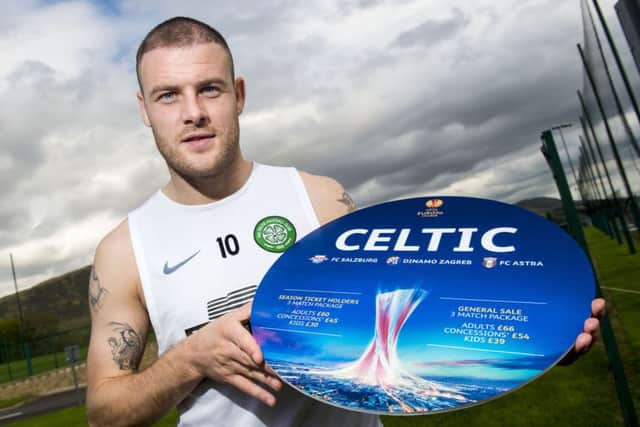 Anthony Stokes goes into the clash with Dinamo Zagreb without worries over his strike record. Picture: SNS