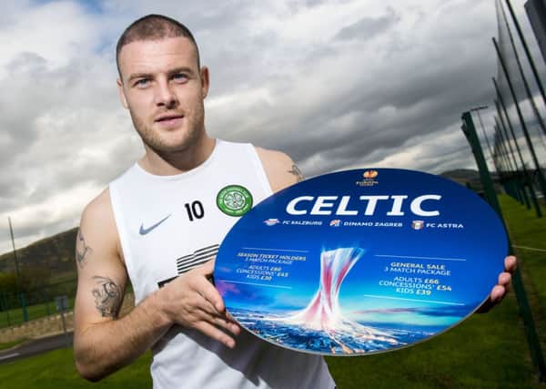 Anthony Stokes goes into the clash with Dinamo Zagreb without worries over his strike record. Picture: SNS