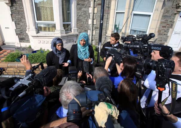 Yusra Hussien's aunt Faisa, left, and family friend Anira Khokhar tell of their fears yesterday. Picture: SWNS