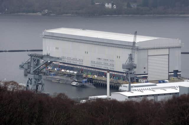The  Faslane Naval base on the Clyde. Picture: Getty