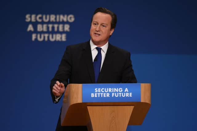 Prime Minister David Cameron during his keynote speech. Picture: PA