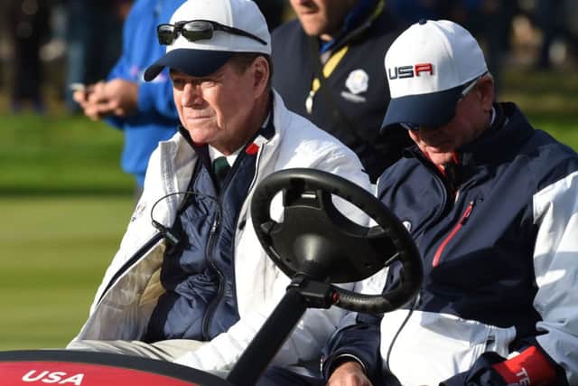 Captain Tom Watson cuts a dejected figure after losing the Ryder Cup.
 Picture: Ian Rutherford