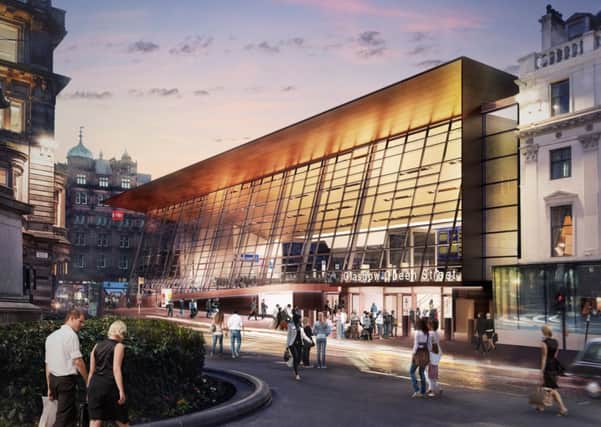 The new look designs for the exterior of Glasgow's Queen Street station. Picture: Network Rail