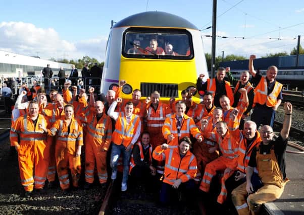 Craigentinny Rail Depot workers celebrate 100 years of service in Edinburgh. Picture: Colin Hattersley