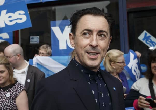 Alan Cumming was a high profile supporter of Scottish independence during the referendum campaign. Picture: Robert Perry