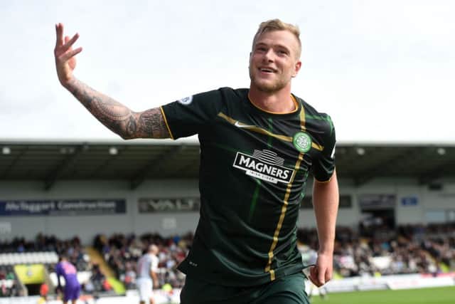 John Guidetti celebrates having scored against St Mirren. Picture: SNS