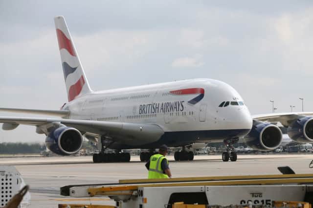 British Airways owner IAG was up 5 per cent at 365.2p. Picture: Getty