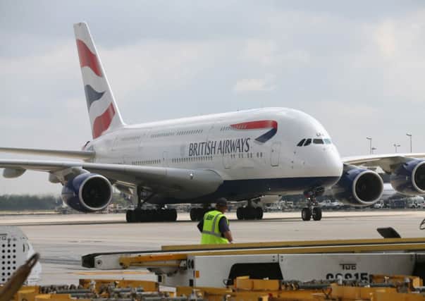 British Airways owner IAG was up 5 per cent at 365.2p. Picture: Getty