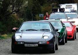 The Top Gear Porsche car with the offensive number plate before the attack in Argentina. Picture: Contributed