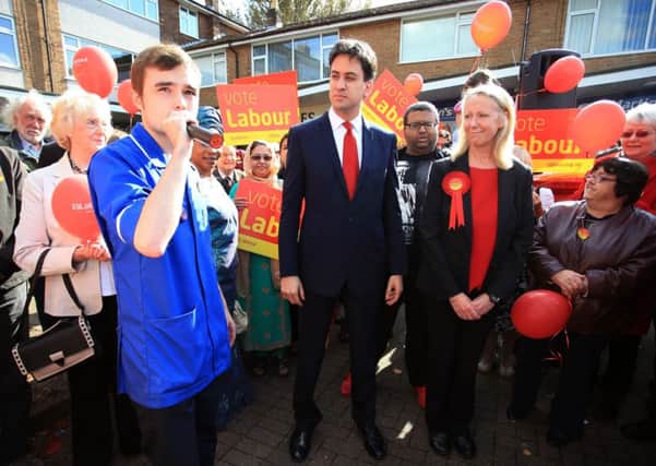 Labour leader Ed Miliband, seen on a visit to Middleton ahead of the forthcoming Heywood and Middleton by-election, needs to learn lessons of 1997s victory, says John Prescot. Picture: PA