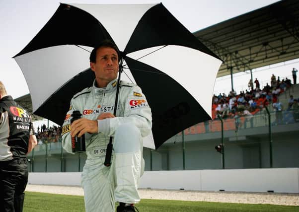 Andrea de Cesaris on the grid before the Grand Prix Masters race in Doha in 2006. Picture: Getty