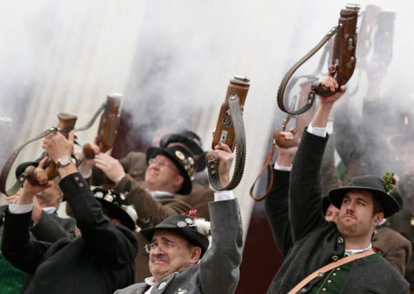 Oktoberfest ends with the traditional gun salute. Picture: Getty