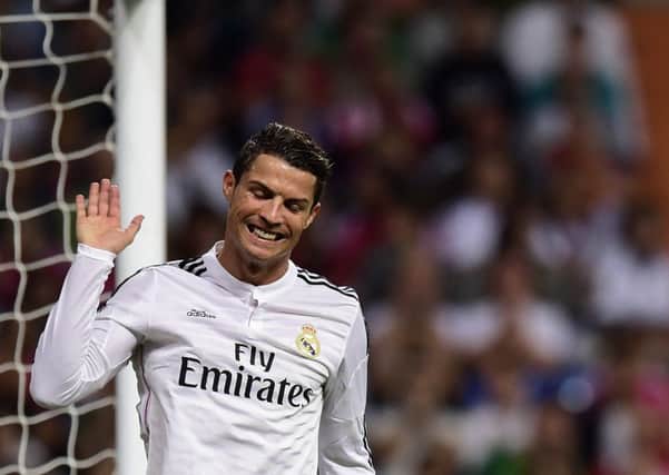 Cristiano Ronaldo gestures as Real Madrid thump Athletic Club 5-1. Picture: Getty