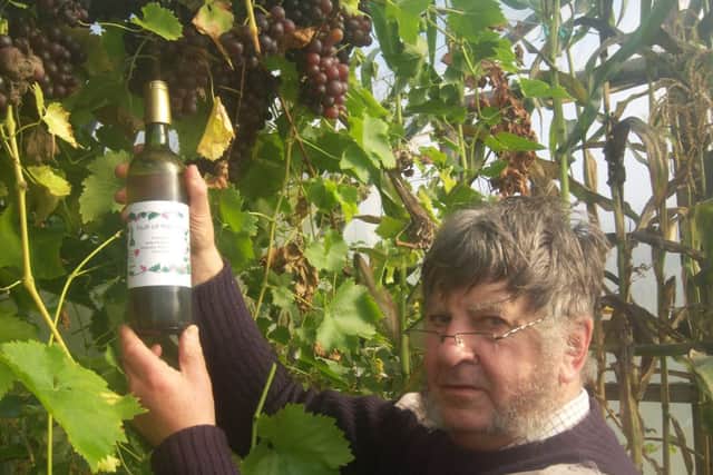 Donald Hope at his vineyard in the Butt of Lewis. Picture: Contributed