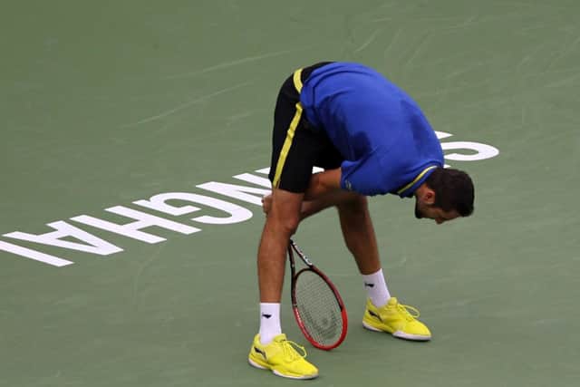 Marin Cilic suffered a surprise first-round defeat to fellow Croatian Ivo Karlovic in Shanghai. Picture: Getty