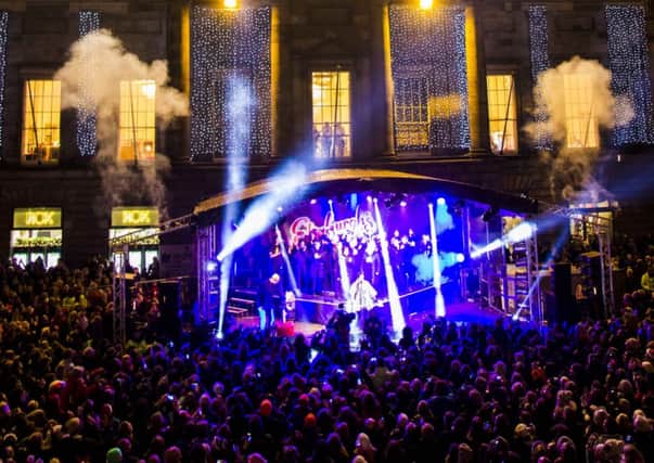 Crowds watch Sir Chris Hoye officially open last years city centre extravaganza. Picture: Universal News and Sport