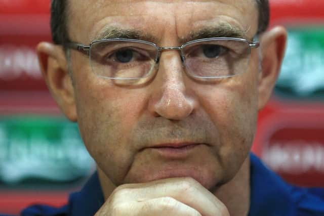 Republic of Ireland Manager Martin O'Neill concentrating on match. Picture: PA